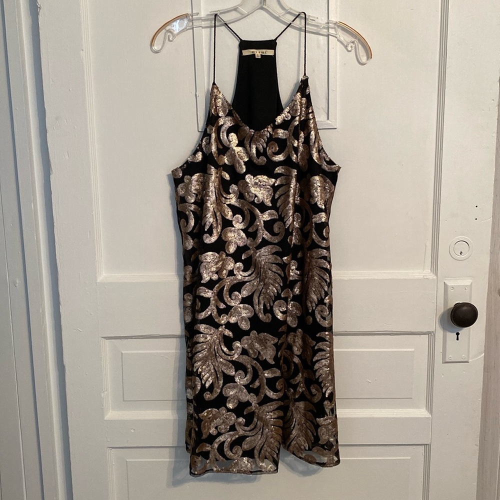 Black & Gold Miami Raceback Dress